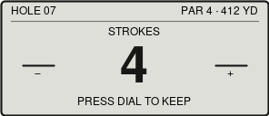 Stroke edit face with minus and plus around a large stroke count.